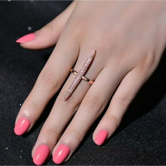 New* Rose Gold Spear Ring - Picture 1 of 4